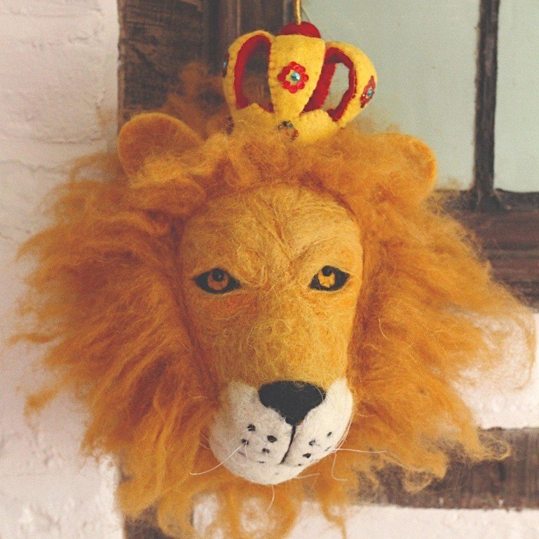 Wool Felt: Lion Taxidermy