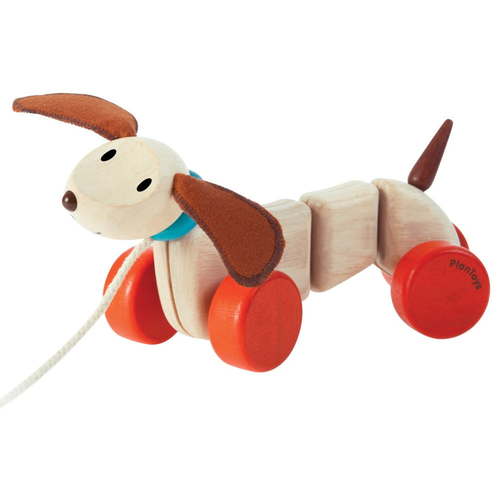 Happy Puppy Wooden Pull Toy