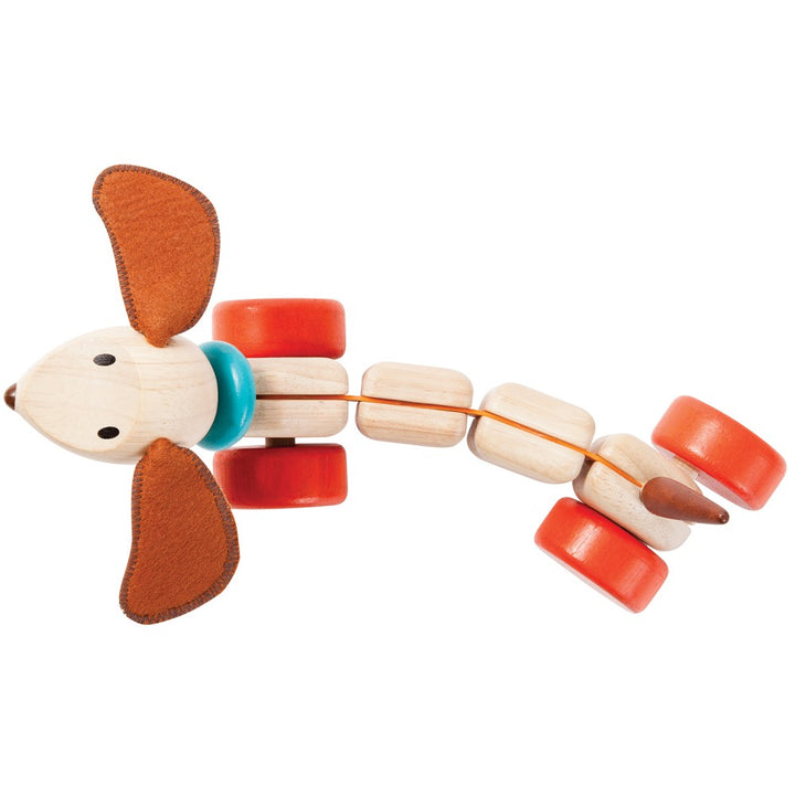 Happy Puppy Wooden Pull Toy