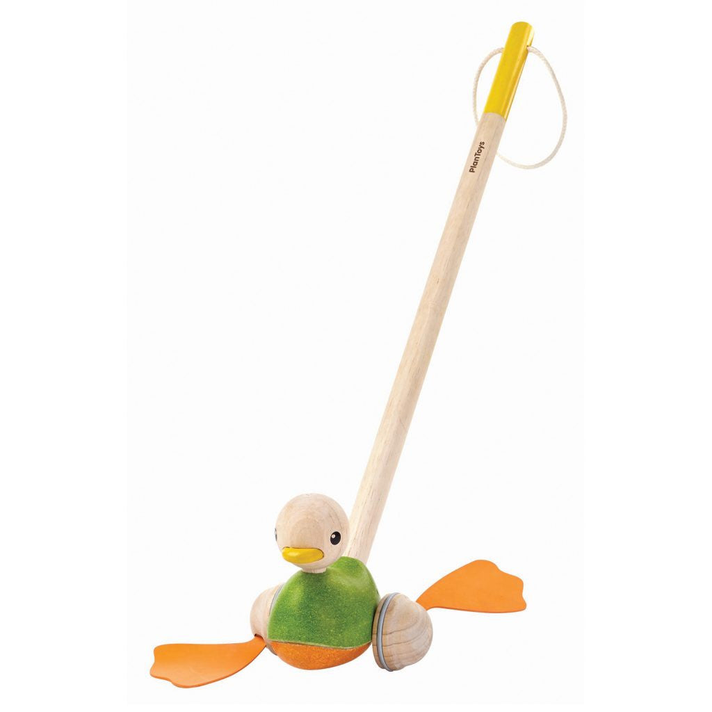 Wooden Push Along Duck