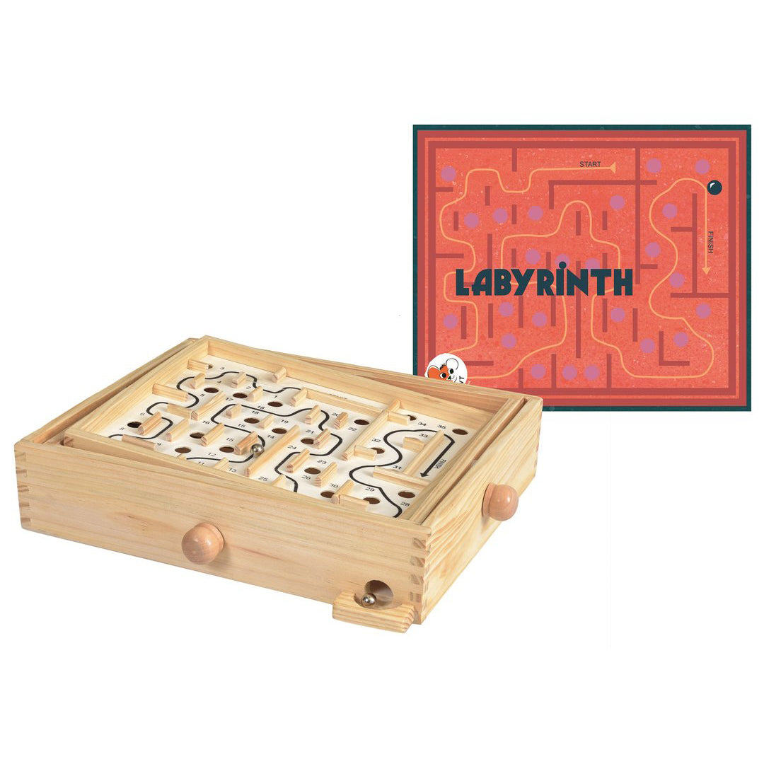 Wooden Labyrinth Game Set