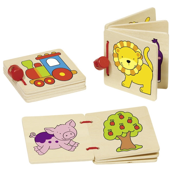 Wooden Baby Book Teether Toy- Assorted