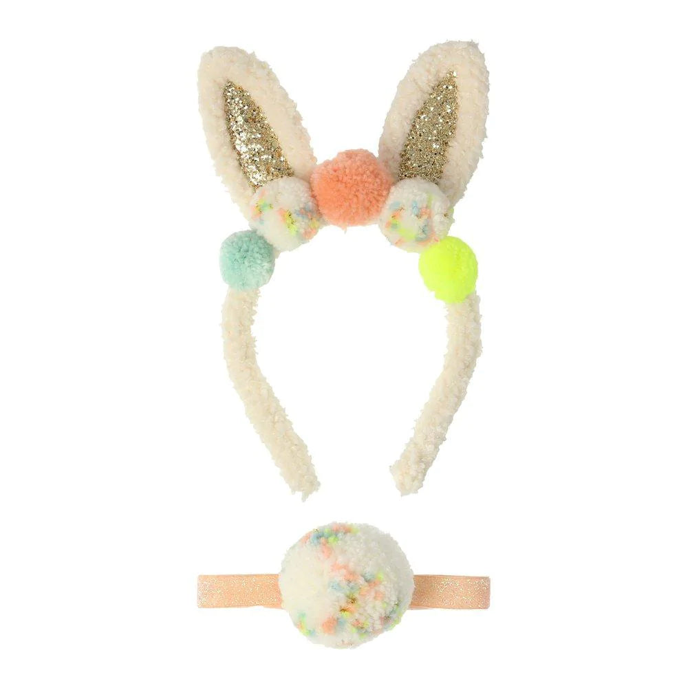 NEW Pompom Bunny Ear Dress Up Set