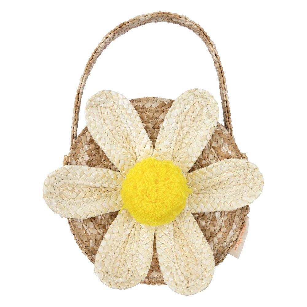 NEW White Daisy Straw Bag