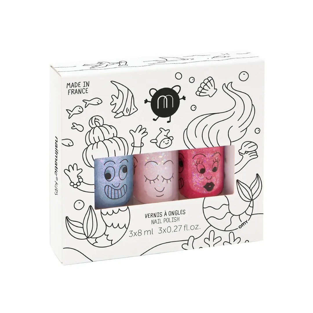 NEW! Nailmatic Kids Nail Polish Set of 3- Mermaid