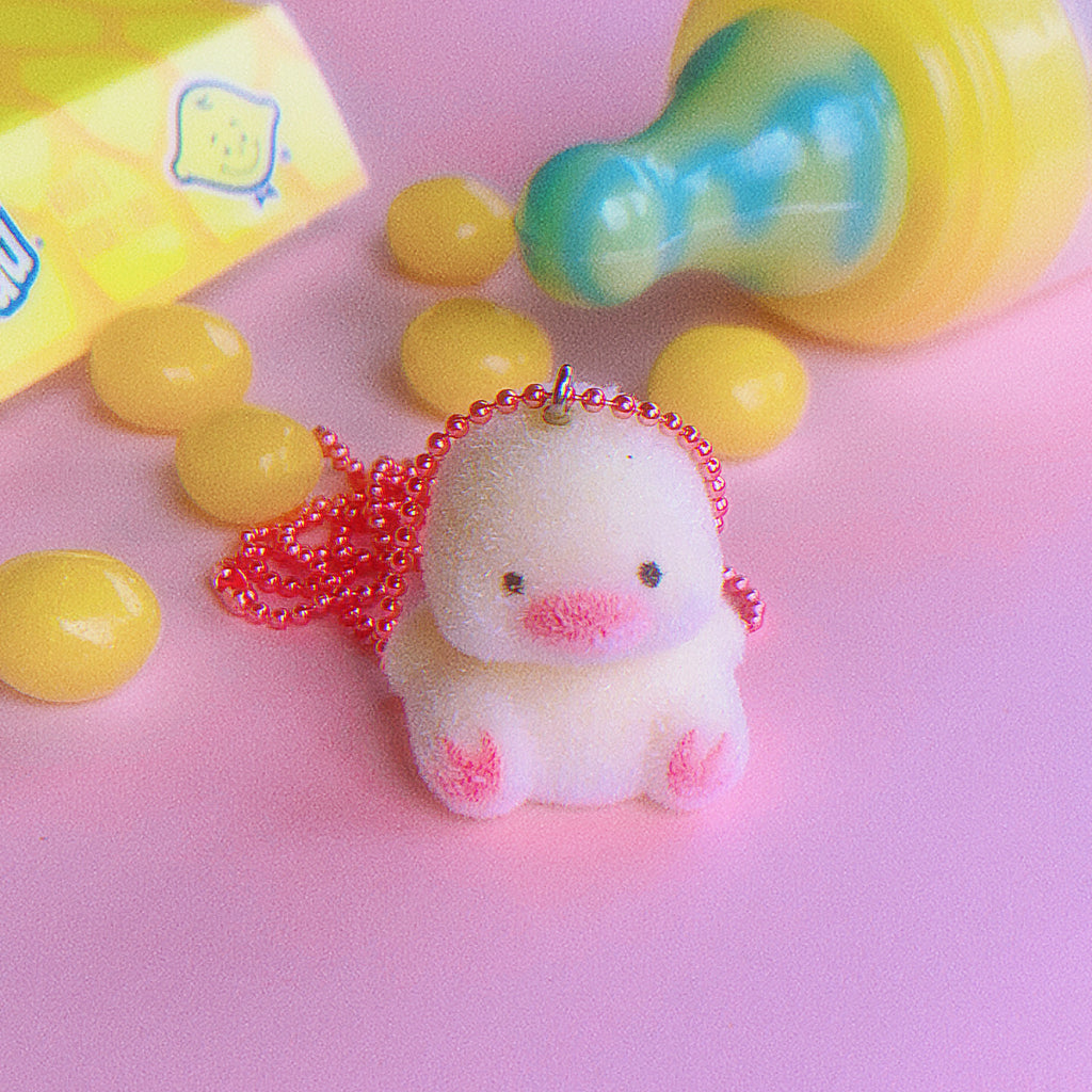 Pop Cutie 90's Fuzzy Baby Duckling Necklace