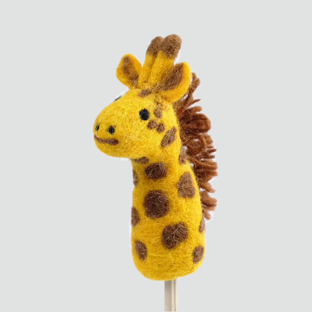 NEW Wool Felt Finger Puppet- Giraffe