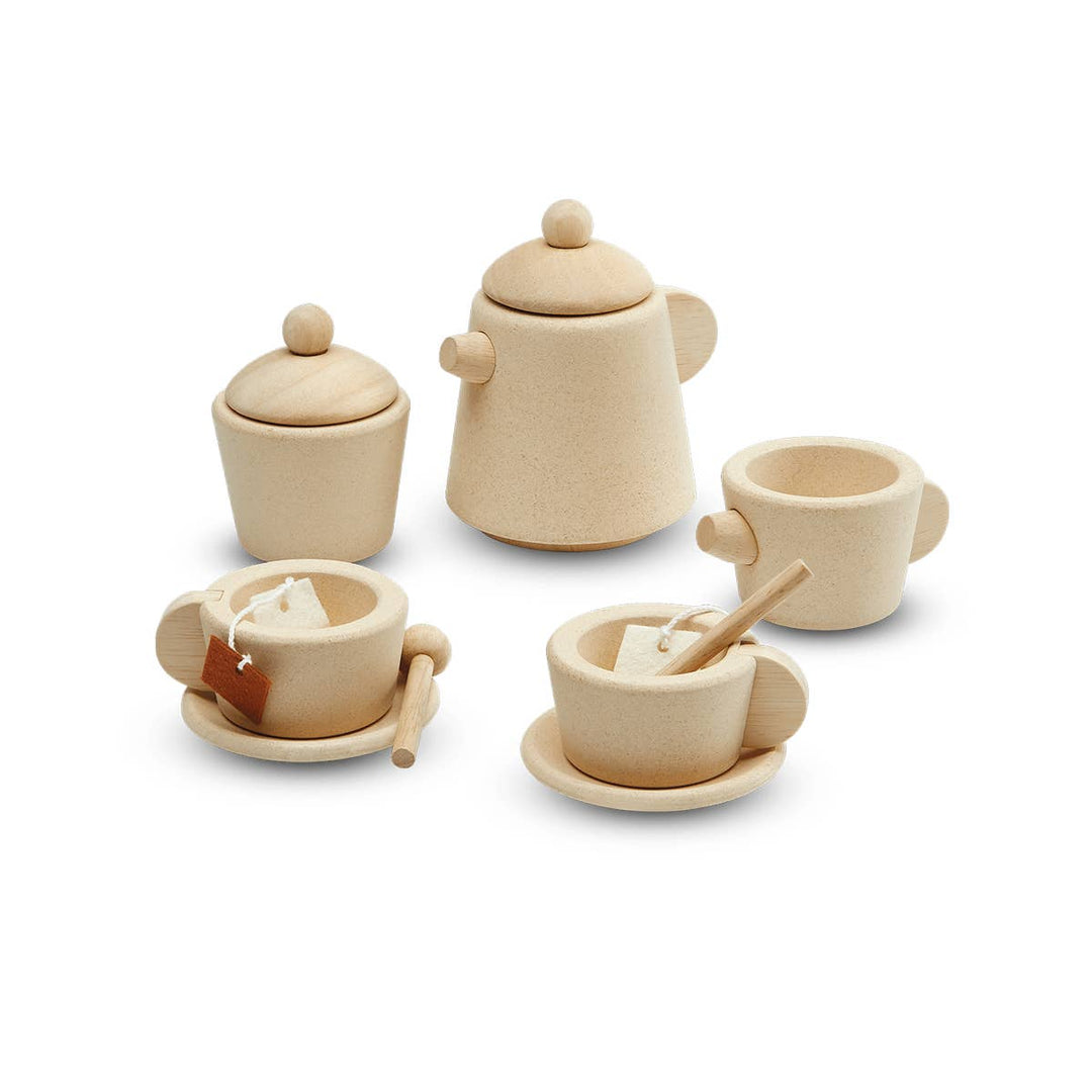 Wooden Natural Tea Set