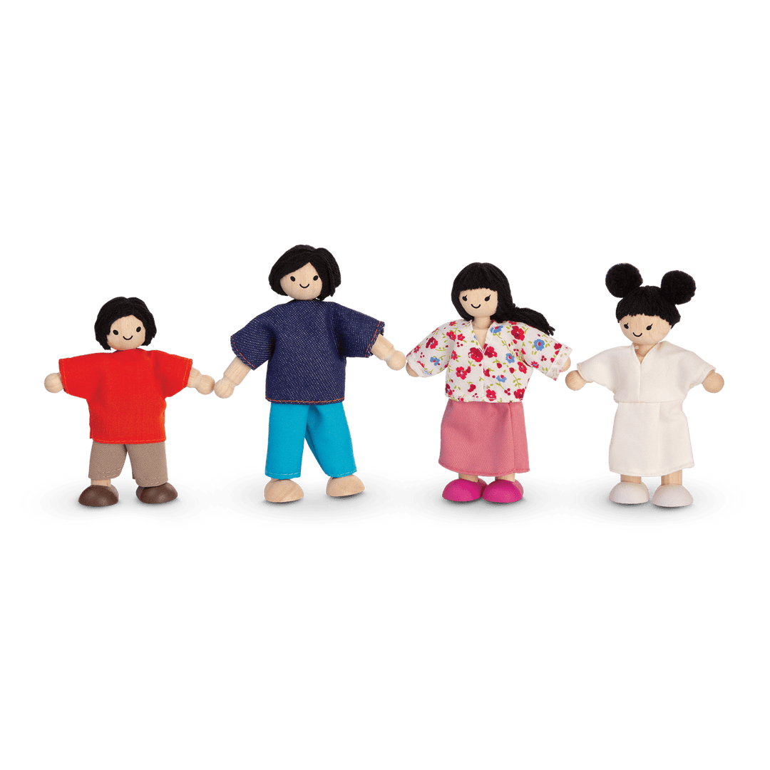 Wooden Doll Family Set- Asian