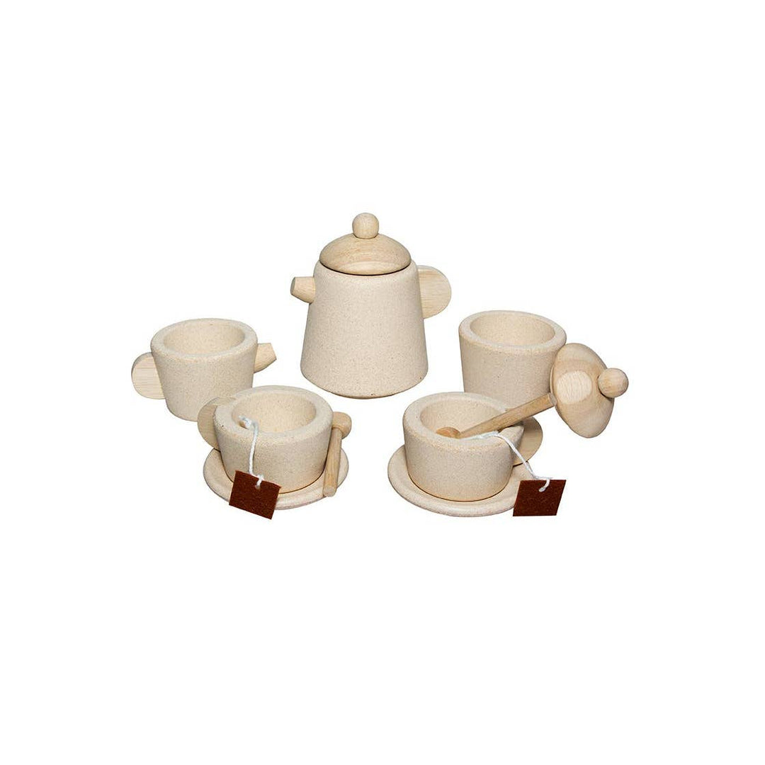 Wooden Natural Tea Set