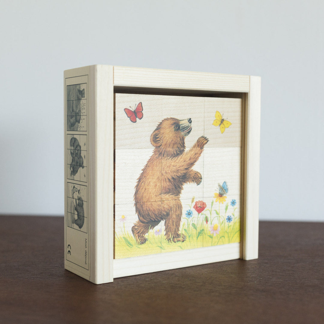 Bear Wooden Cube Puzzle
