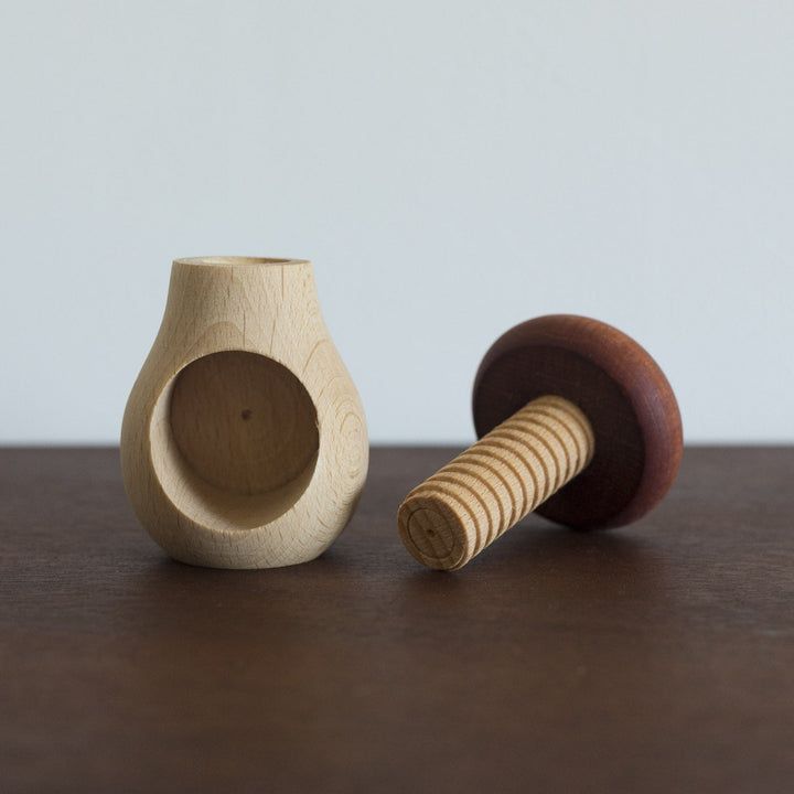 NEW Wooden Mushroom Screw Toy