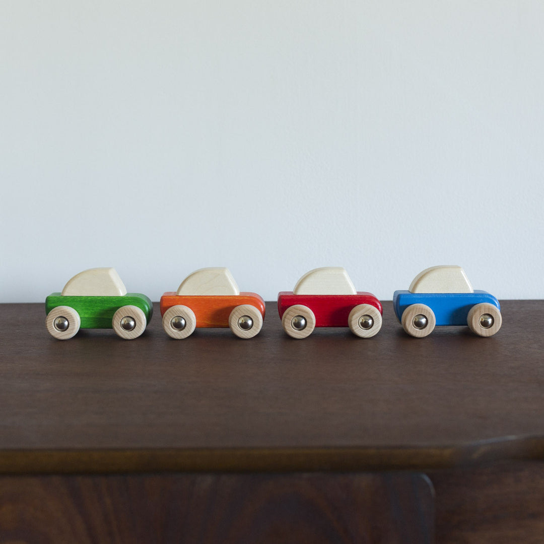 NEW Pullback Wooden Cars
