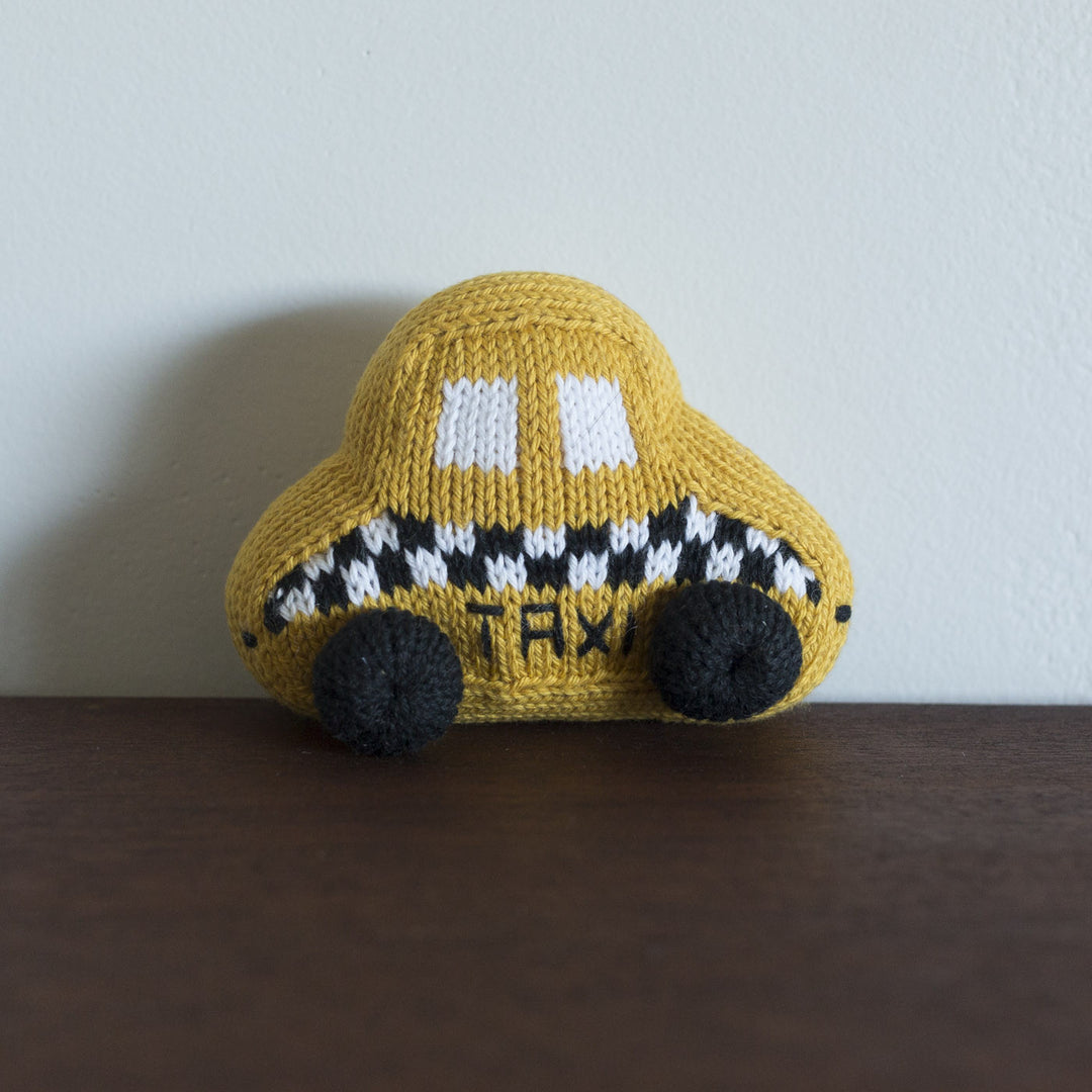 Organic Taxi Toy Baby Rattle