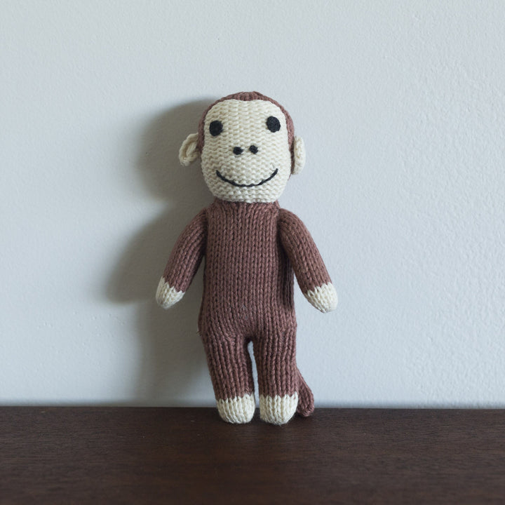 Organic Monkey Toy Baby Rattle