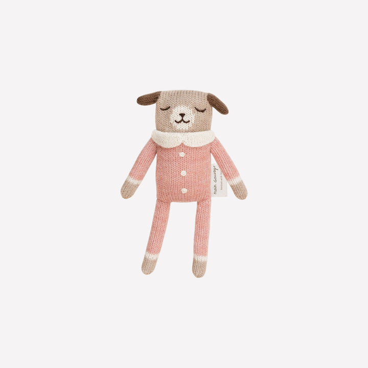 NEW Puppy Knit Doll Toy- Rose Jumpsuit