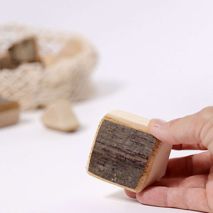 NEW Natural Blocks Set With Net Bag- 15 Blocks