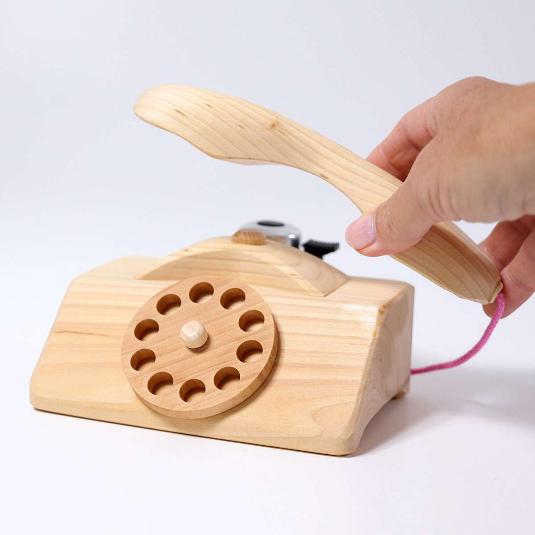 NEW Wooden Telephone Toy- No Bell
