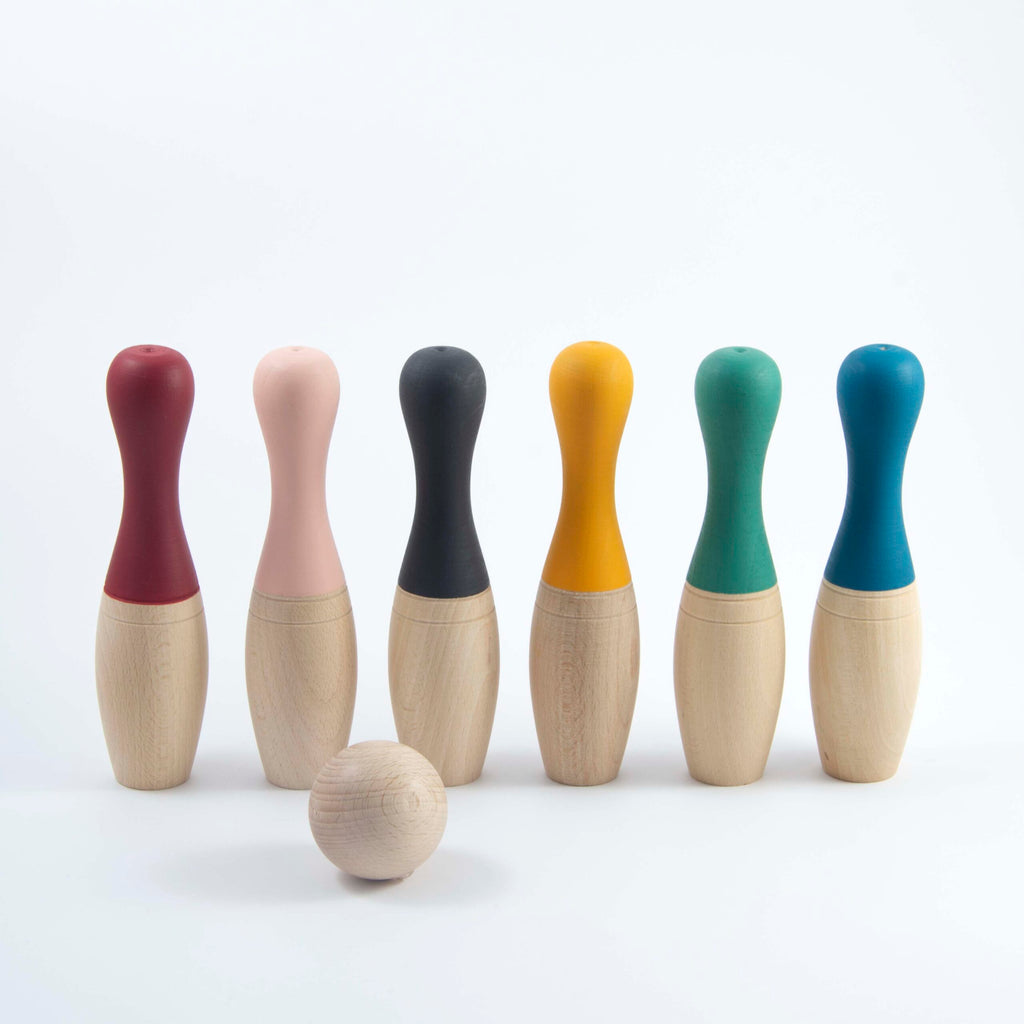 Wooden Heirloom Bowling Set- Earth
