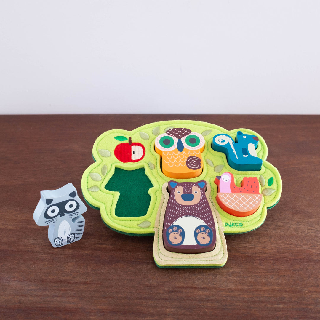 Wooden and Felt Oski Puzzle Set