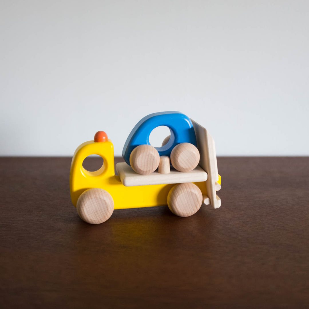 Wooden Small Breakdown Lorry Truck and Car Set