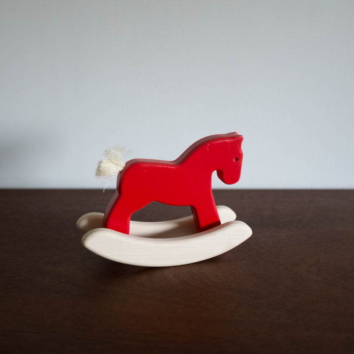 Wooden Red Rocking Horse Toy