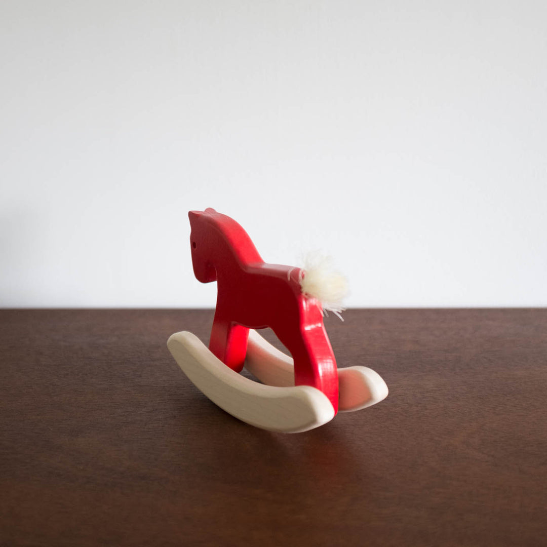Wooden Red Rocking Horse Toy