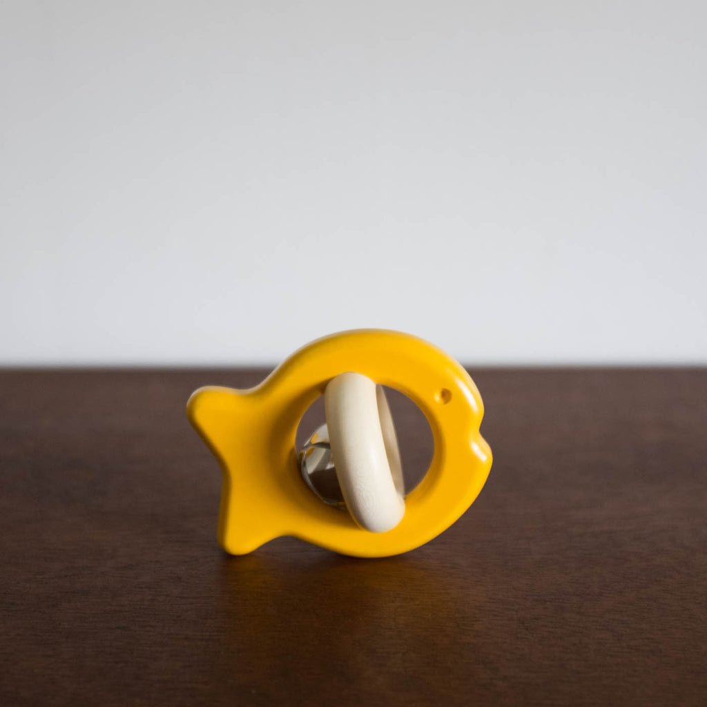 Wooden Fish Rattle- Yellow
