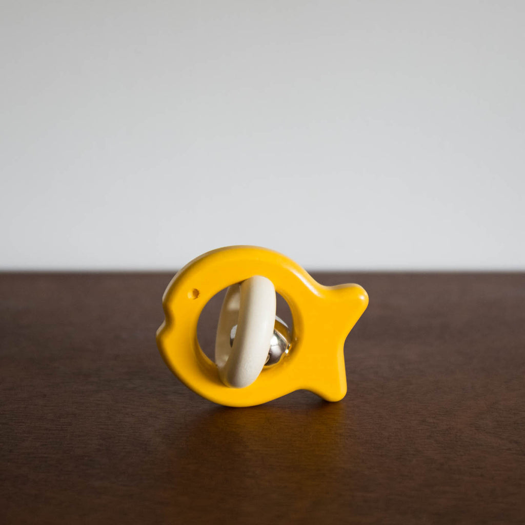 Wooden Fish Rattle- Yellow
