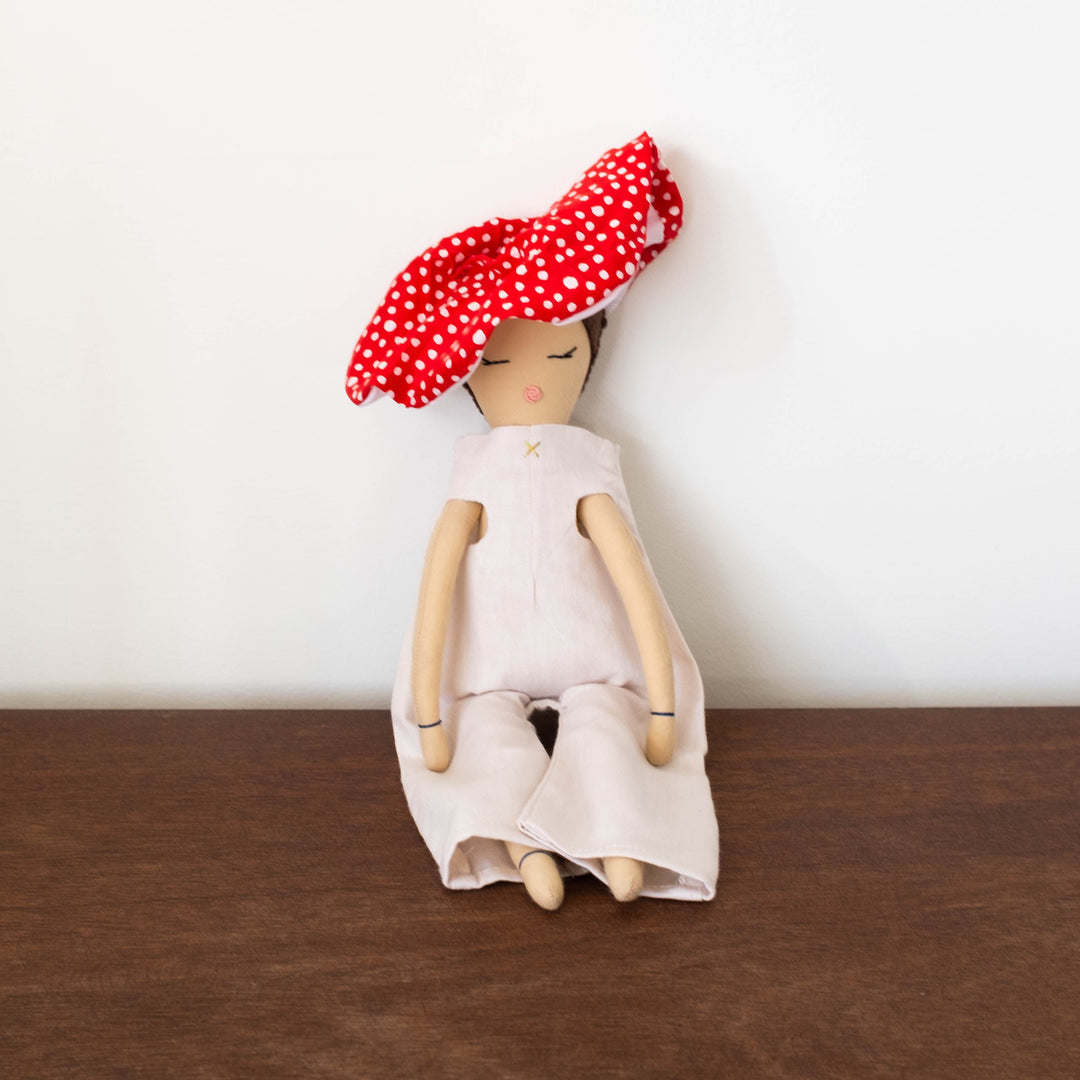 NEW Buttons the Mushroom - Petite Handmade Cloth Doll