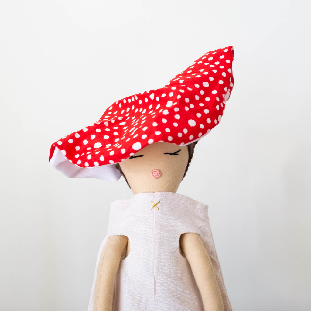 NEW Buttons the Mushroom - Petite Handmade Cloth Doll