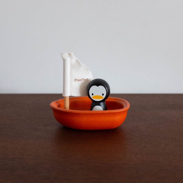 Sailing Boat with Penguin Toy