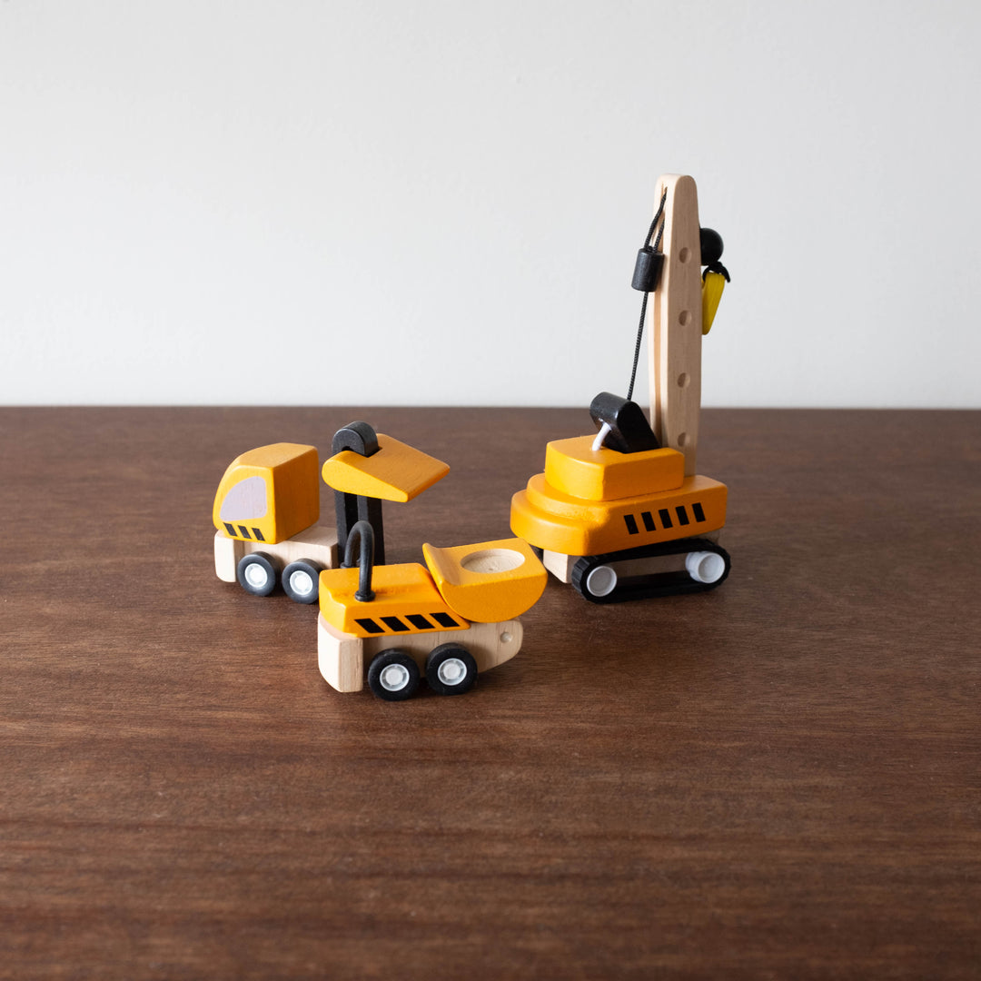 Wooden Construction Vehicles Set