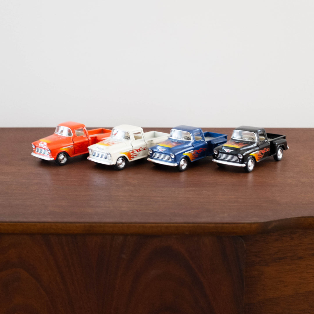 Die Cast Metal Cars: Chevy Pick Up with Flames