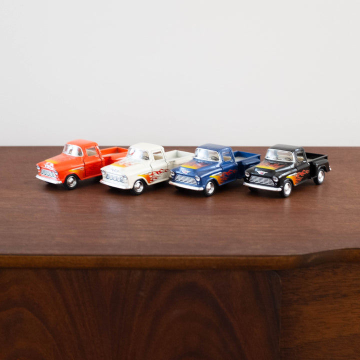 Die Cast Metal Cars: Chevy Pick Up with Flames