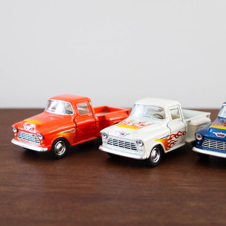 Die Cast Metal Cars: Chevy Pick Up with Flames