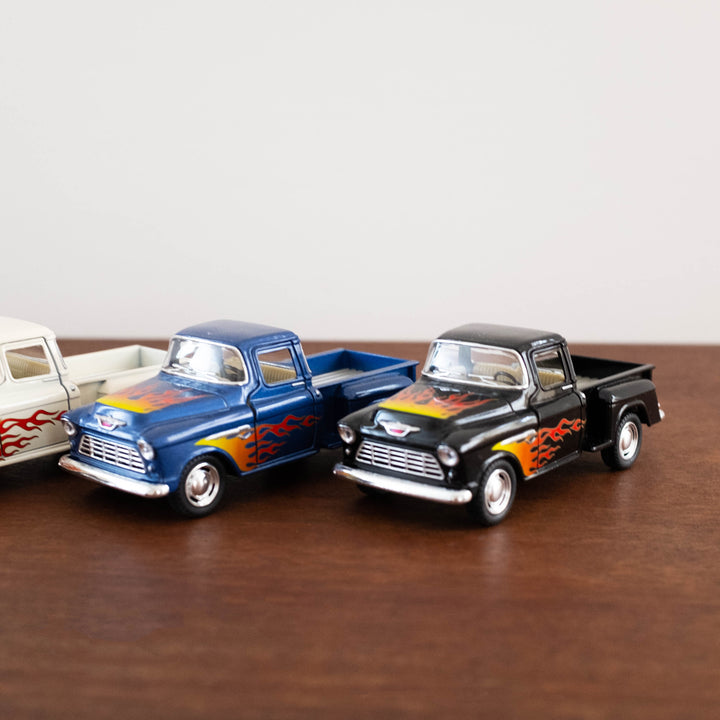 Die Cast Metal Cars: Chevy Pick Up with Flames