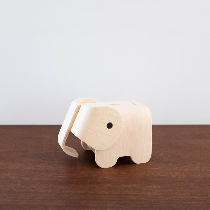 Wooden Elephant Bank