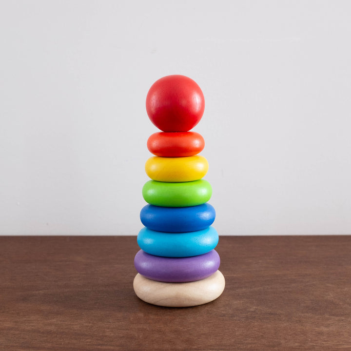 First Stacking Ring Toy- Rainbow