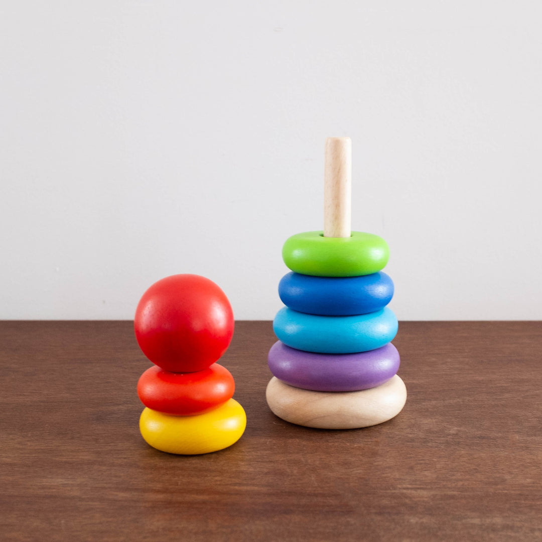 First Stacking Ring Toy- Rainbow