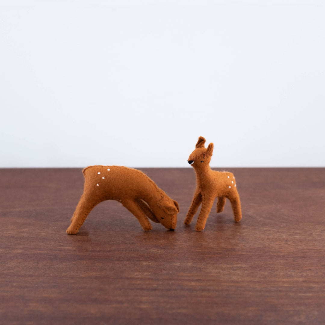 Felt Animals: Doe Eating