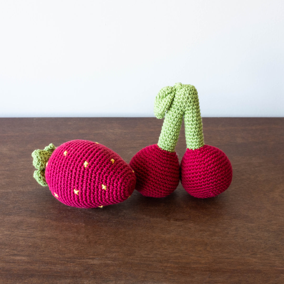 NEW Large Strawberry Teether and Rattle