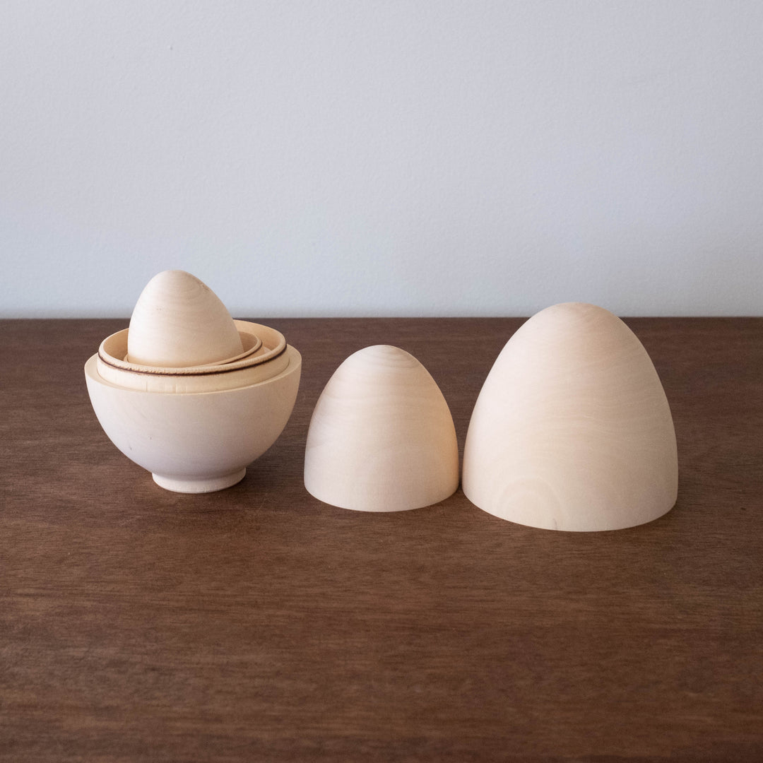 Classic Wooden Nesting Dolls- Unpainted DIY (3pc)