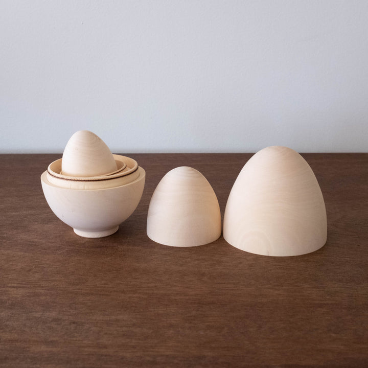 Classic Wooden Nesting Dolls- Unpainted DIY (3pc)