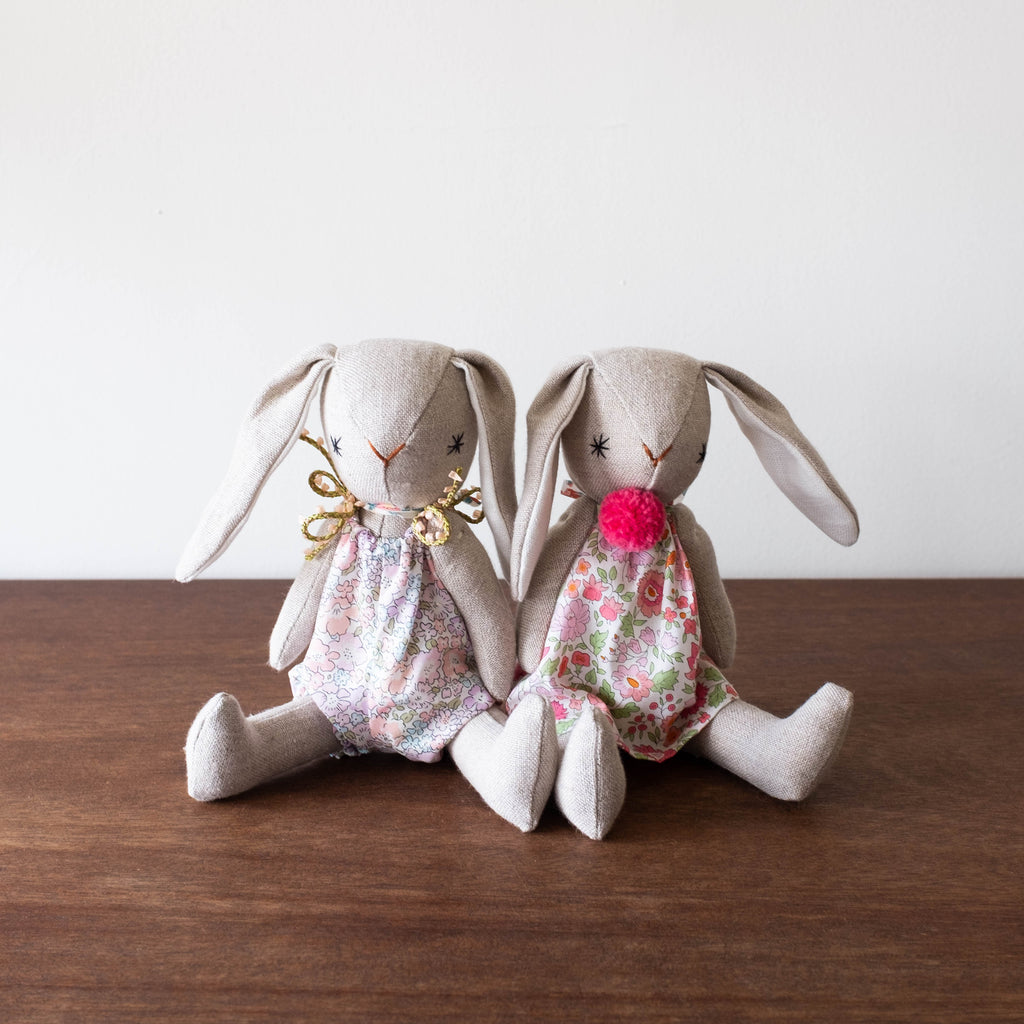 Yume Bunny with Romper Doll- Pom Pom Floral Dress