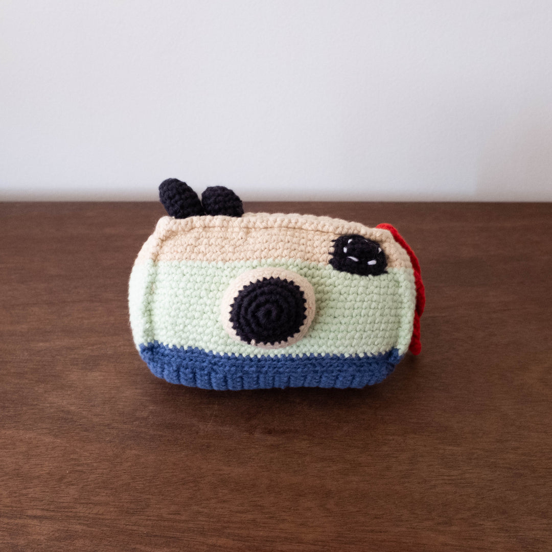 NEW Organic Crochet Rattle: Camera