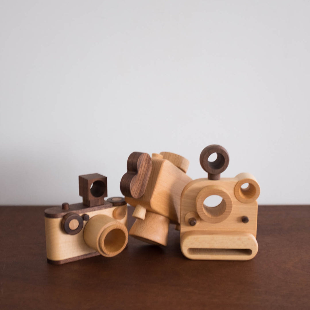 Poloroid Wooden Toy Camera with Kaleidoscope