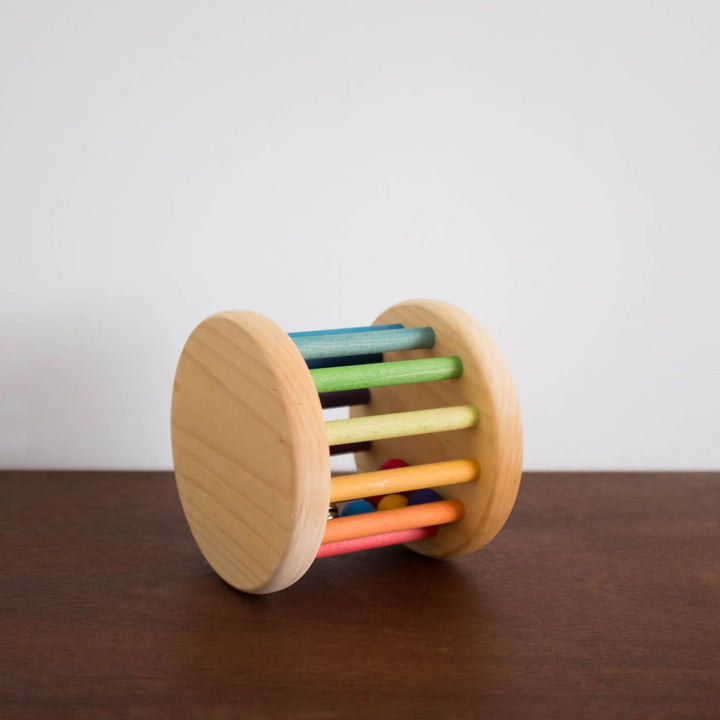 Wooden Rolling Wheel Toy- Rainbow