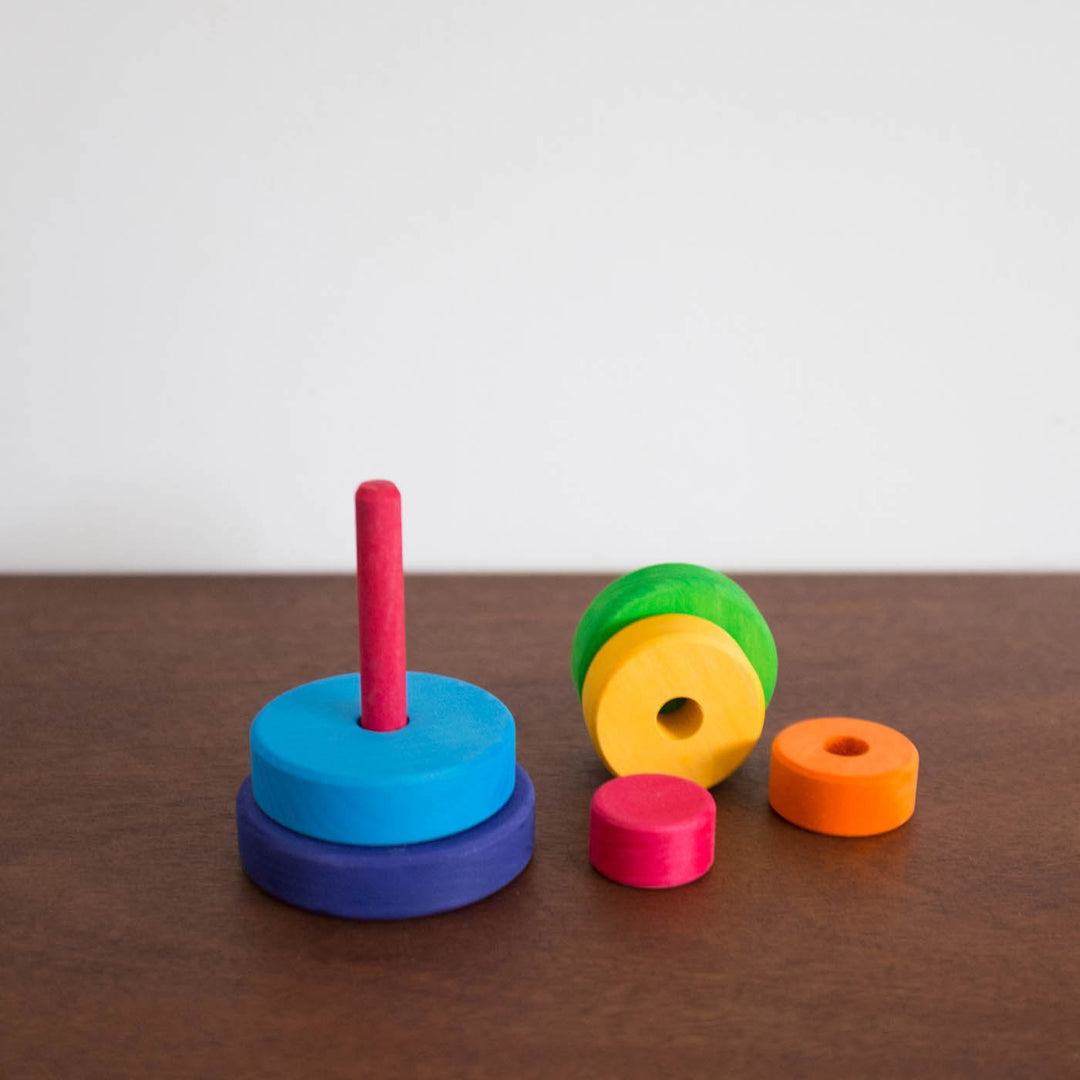 NEW Wooden Small Conical Tower: Rainbow