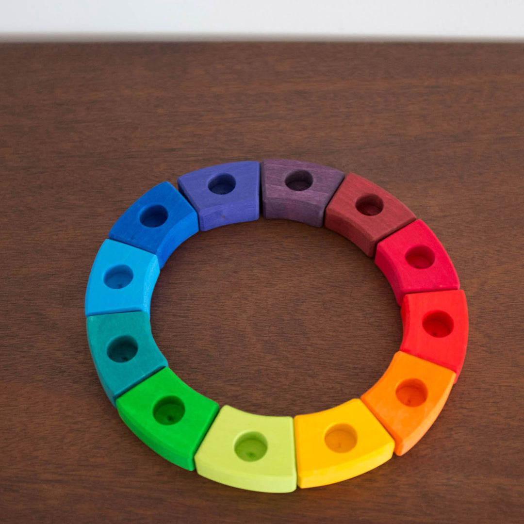 Wooden Birthday Rainbow Ring